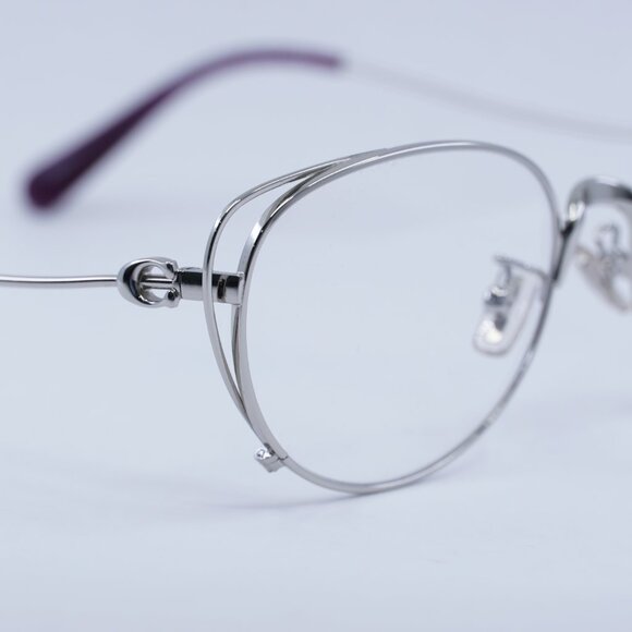 🕶️ New Coach HC5095 9001 Eyeglasses - Silver Frame 54mm - Picture 5 of 11